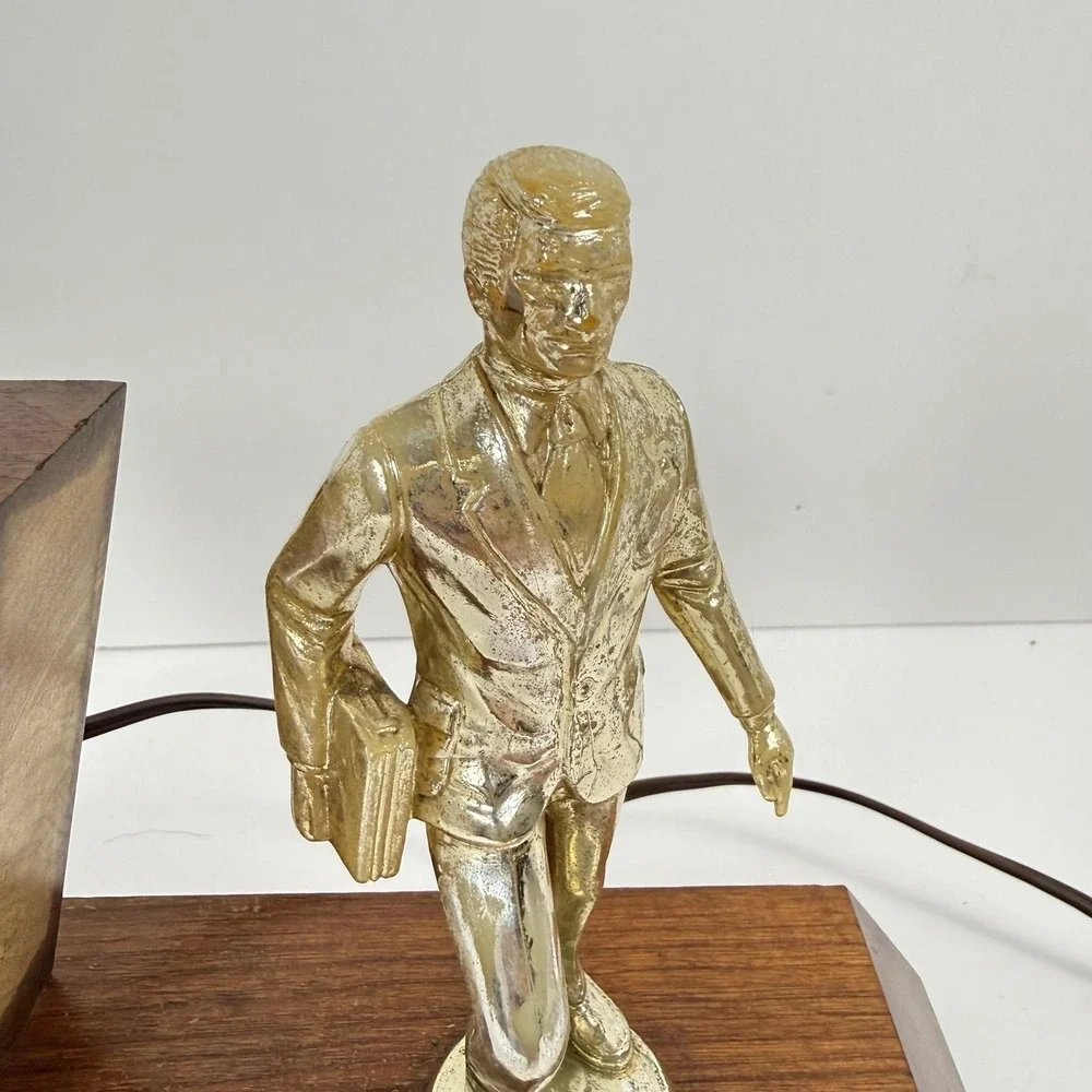 Automotive Salesmen of the Year Award 1972 Desk Clock Trophy WORKS